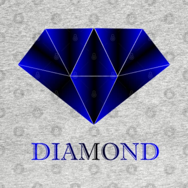 Blue geometric diamond by SAMUEL FORMAS